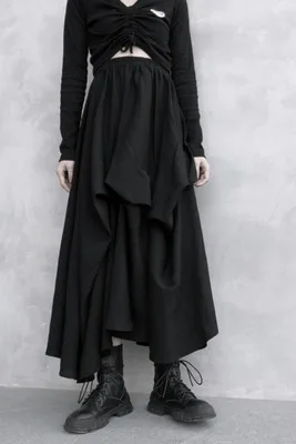 Новая стильная юбка паха 2020 с высокой талией средней длины женская летняя тонкая