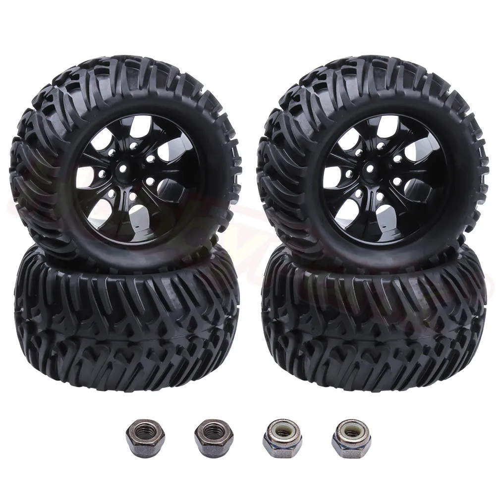 4 шт. 1/10 RC Monster Truck шины и колеса 12 мм Hex для Car HSP BRONTOSAURUS Himoto Traxxas HPI Redcat|Детали