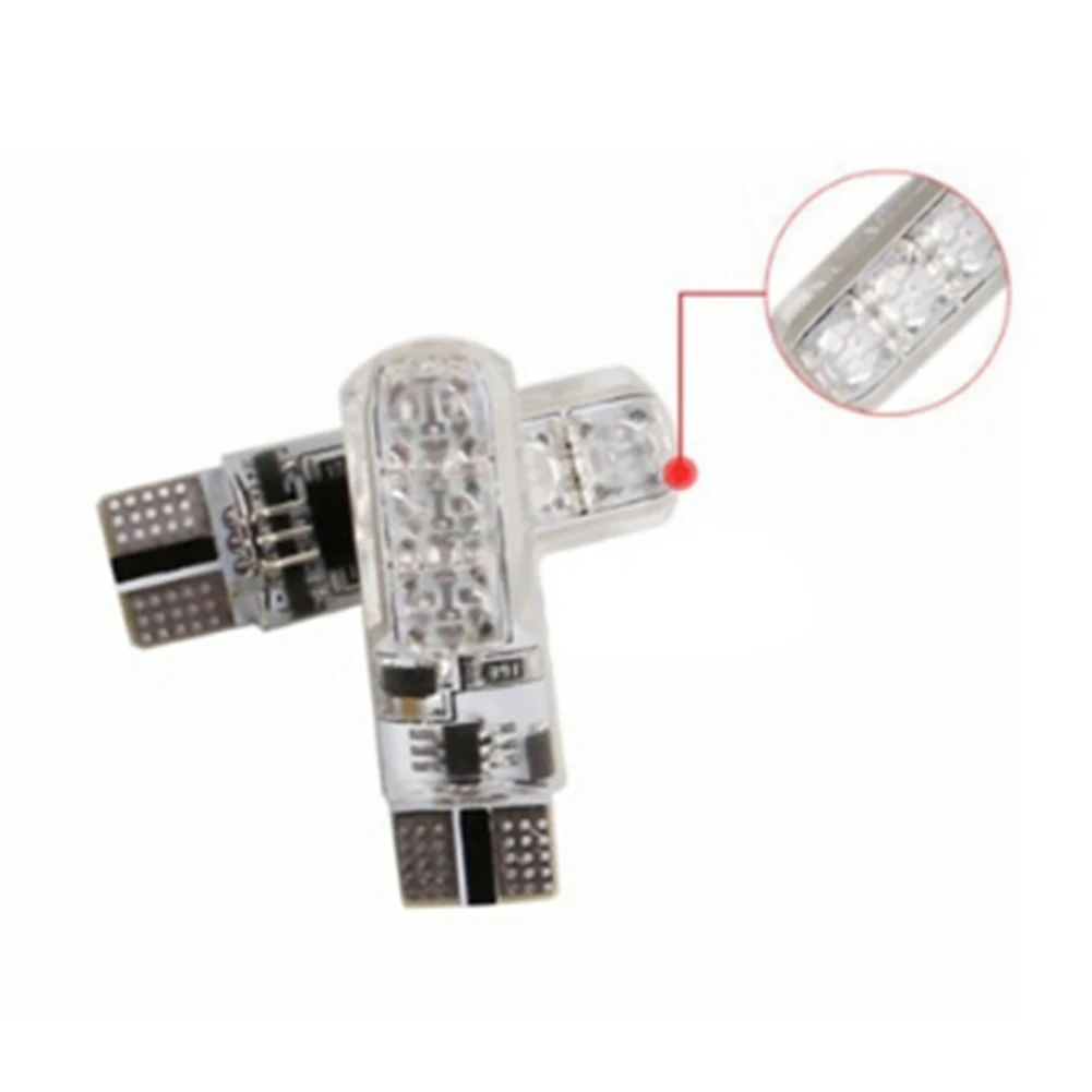 

2Pcs T10 W5W 501 Car Wedge Side Light Bulb-6SMD 5050 RGB 7 Color LED Remote Control Side Marker Trunk Lamps number plate lights