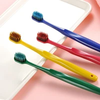 2pcs cheap toothbrush ultra fine super soft bristle gradient color toothbrush holder deep cleaning brush for oral care tools