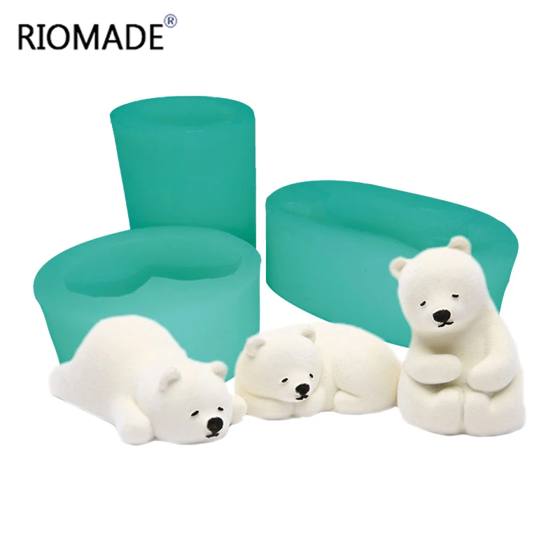 Polar силиконовая форма Медведь мусс для шоколада помадки торта 3D свечи