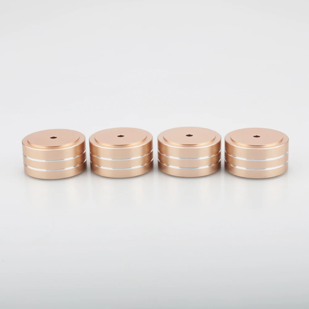 4pcs Audiocrast FT4020G/B/S 40x20mm Aluminum HIFI AMP Speaker Isolation Stand Turntable DAC Feet Pad gold silver black - купить по