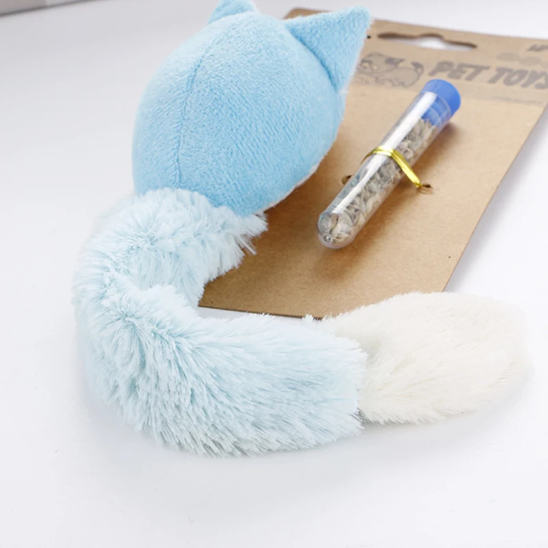 Cat-toys Cat interactive toys Mouse shaped toy Catnip Macaron color Long tail rat shape Pretty cute cat 4 colors | Дом и сад