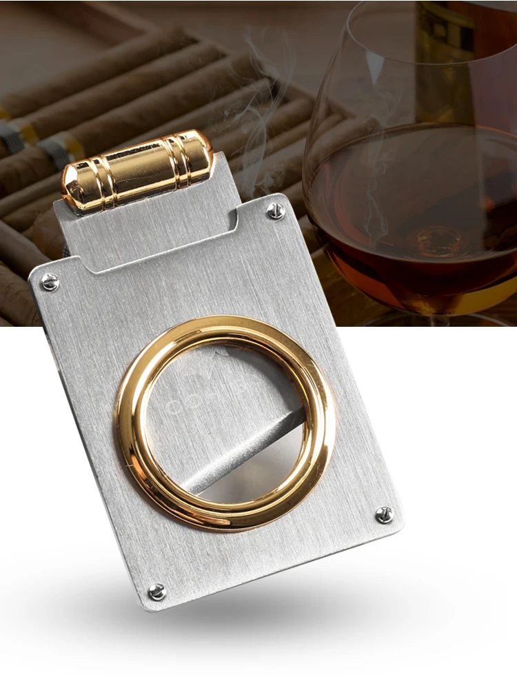 Новинка, 1 шт., Cohiba, 2 в 1, резак для сигар из нержавеющей стали, дротика для сигар, ножницы для сигар, нож для резки металла