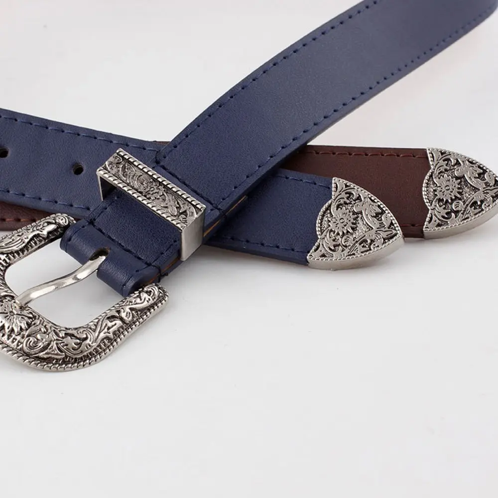 

Punk Designer Waist Belst Women Vintage Carved Metal Pin Buckle Wide Leather Waistband Fashion Exquisite Jeans Decor Accessories