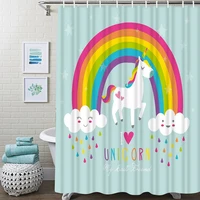 unicorn rainbow shower curtain cute shower shower curtain waterproof fabric for bathroom decor shower curtains set with hooks