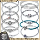 Лидер продаж, классические бусины из стерлингового серебра 100% пробы, оригинальные бусины-подвески, ювелирные изделия сделай сам, подарок для женщин