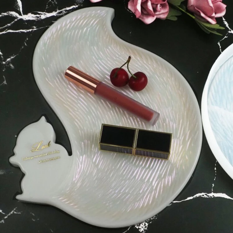

Squirrel Tail Tray Mould Storage Box Resin Molds for Resin Casting Large Epoxy Resin Mold for Artificial Agate Sheet