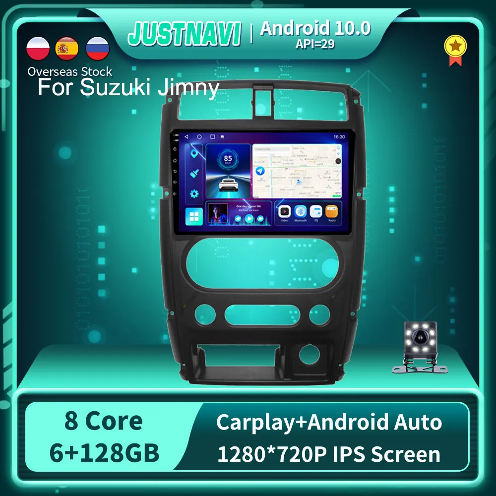 JUSTNAVI 8G 128G новейший Android 10 0 автомобильный радиоприемник видеоплеер для Suzuki Jimny 2005 -