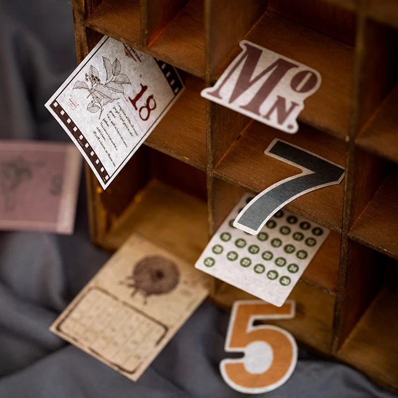 Записываемая Ретро этикетка наклейка на месяц пуля дневник бумажный календарь