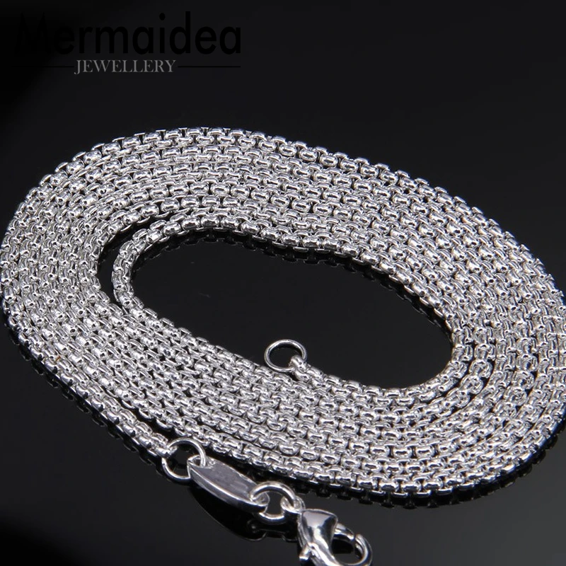 Европейский бренд посеребренные цветные Повседневные базовые цепочки ожерелья