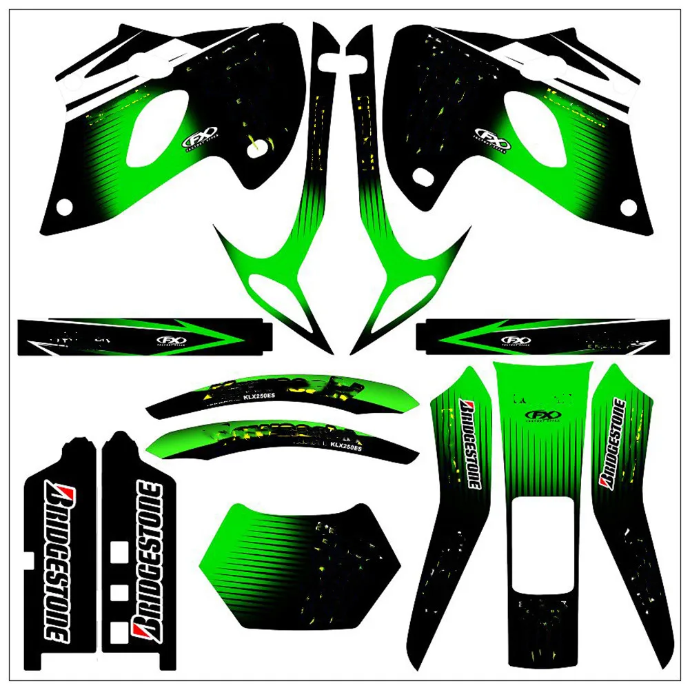 Набор стикеров для KAWASAKI KLX250 KLX 250 1993 1994 1995 1996 1997 300 KLX300 набор графических фонов