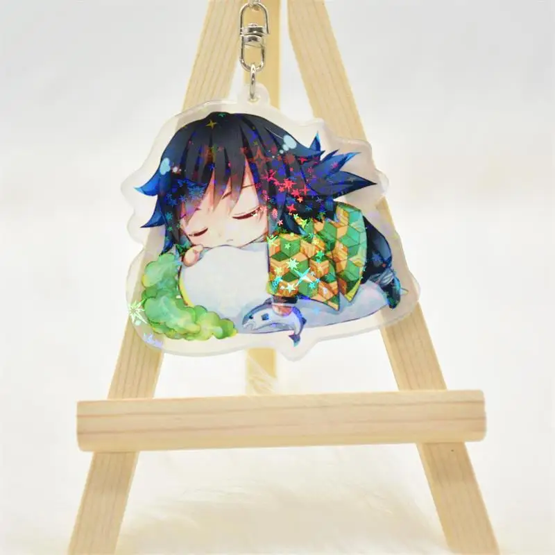 

Anime Demon Slayer Kimetsu No Yaiba Keychain Tanjirou Nezuko Zenitsu Giyuu Shinobu Acrylic Keyring Blade of Ghost Bag Pendant