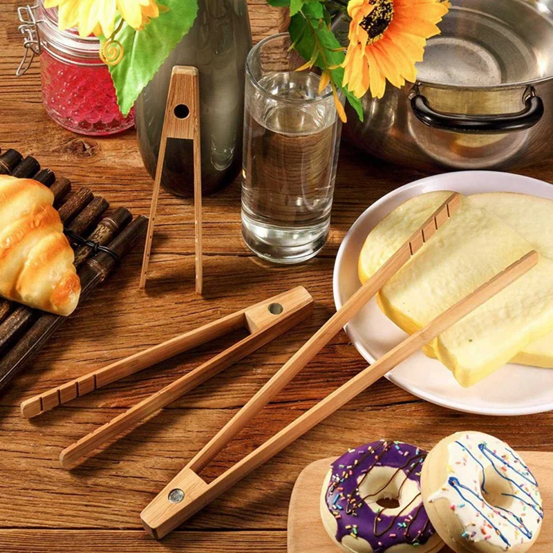 Щипцы-тостеры 2 размера с магнитом деревянные бамбуковые магнитные шпатели шт.