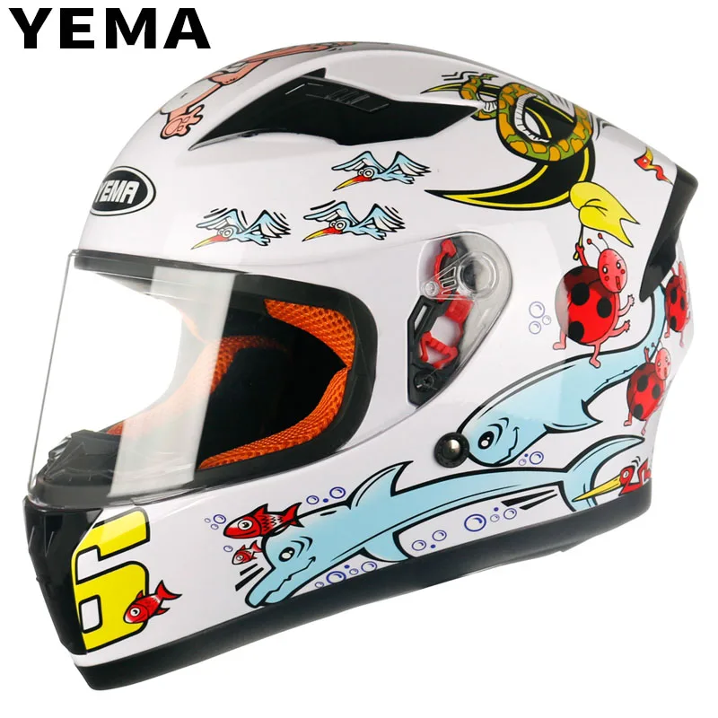 Новинка 2019 мотоциклетный шлем мотоциклетные шлемы на все лицо из АБС-пластика с