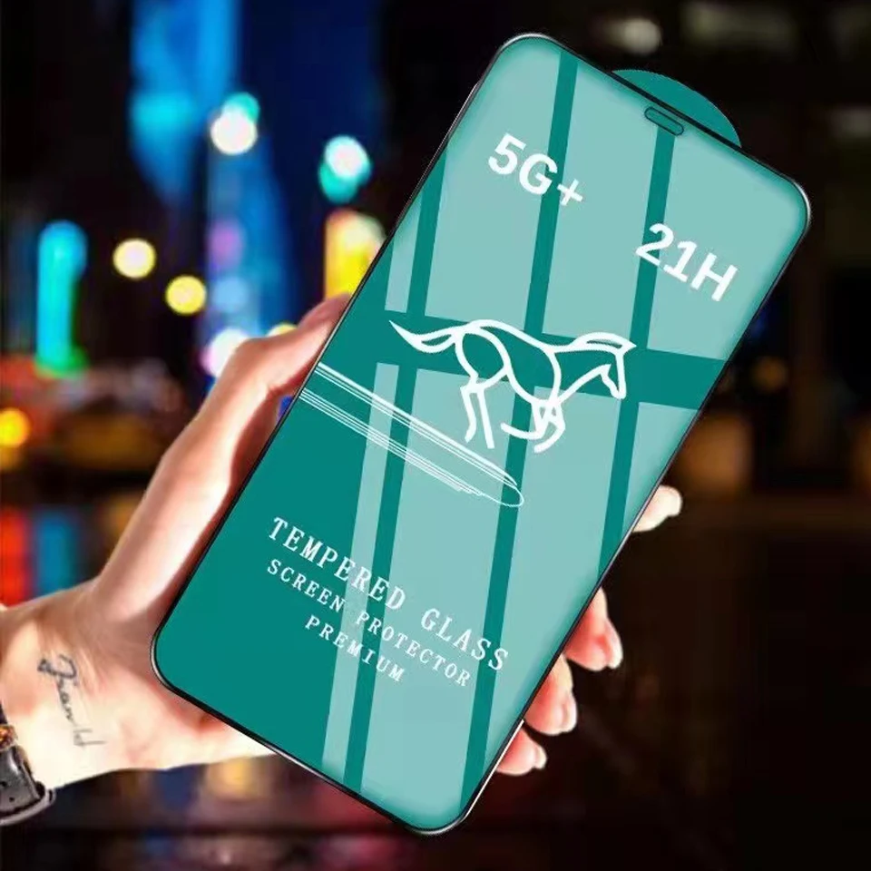 100Pcs Swift Horse 21H Full Cover Tempered Glass For iPhone 13 12 11 Pro Max XR X XS MAX 6 6S 7 8 Glass Screen Protector Film