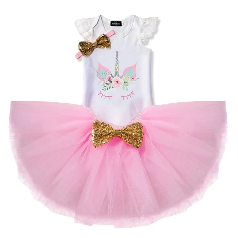 Летнее праздвечерние чное платье для девочек одежда на 1 год день рождения