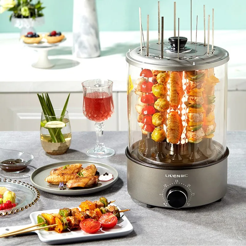 Электрические грили автоматическая вращающаяся машина для барбекю маленькая