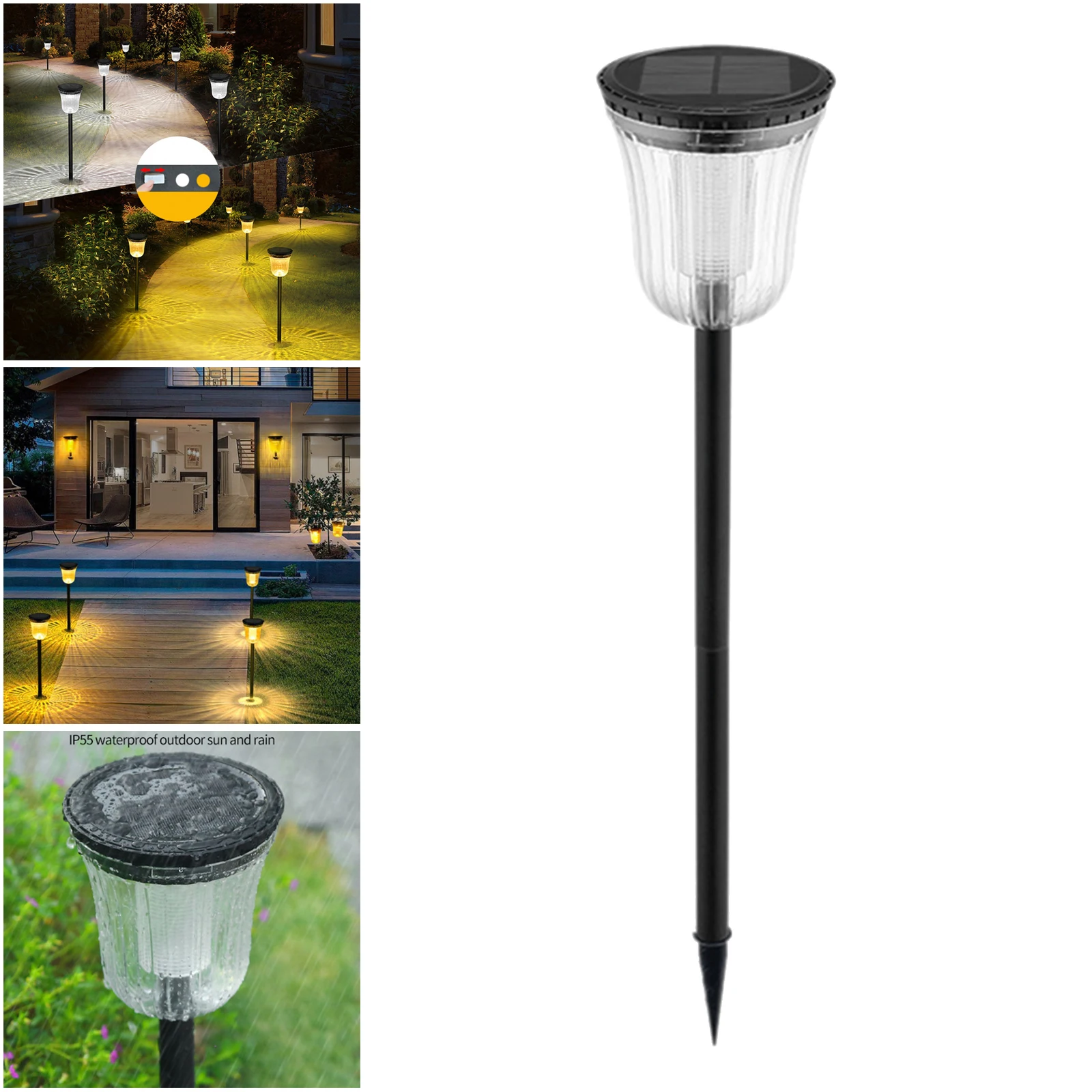 

Solar Power Landscape Spotlight Wireless Lamp Decor Yard Lawn Walkway Stair