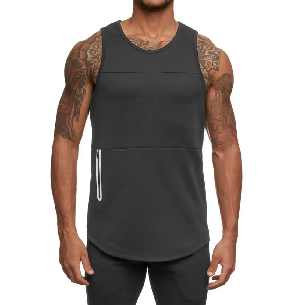 

Men Vest Solid Color Quick Dry Summer Patchwork Sleeveless Top for Sports Tank- Fashion Tops Casual Tees Loose Clothing