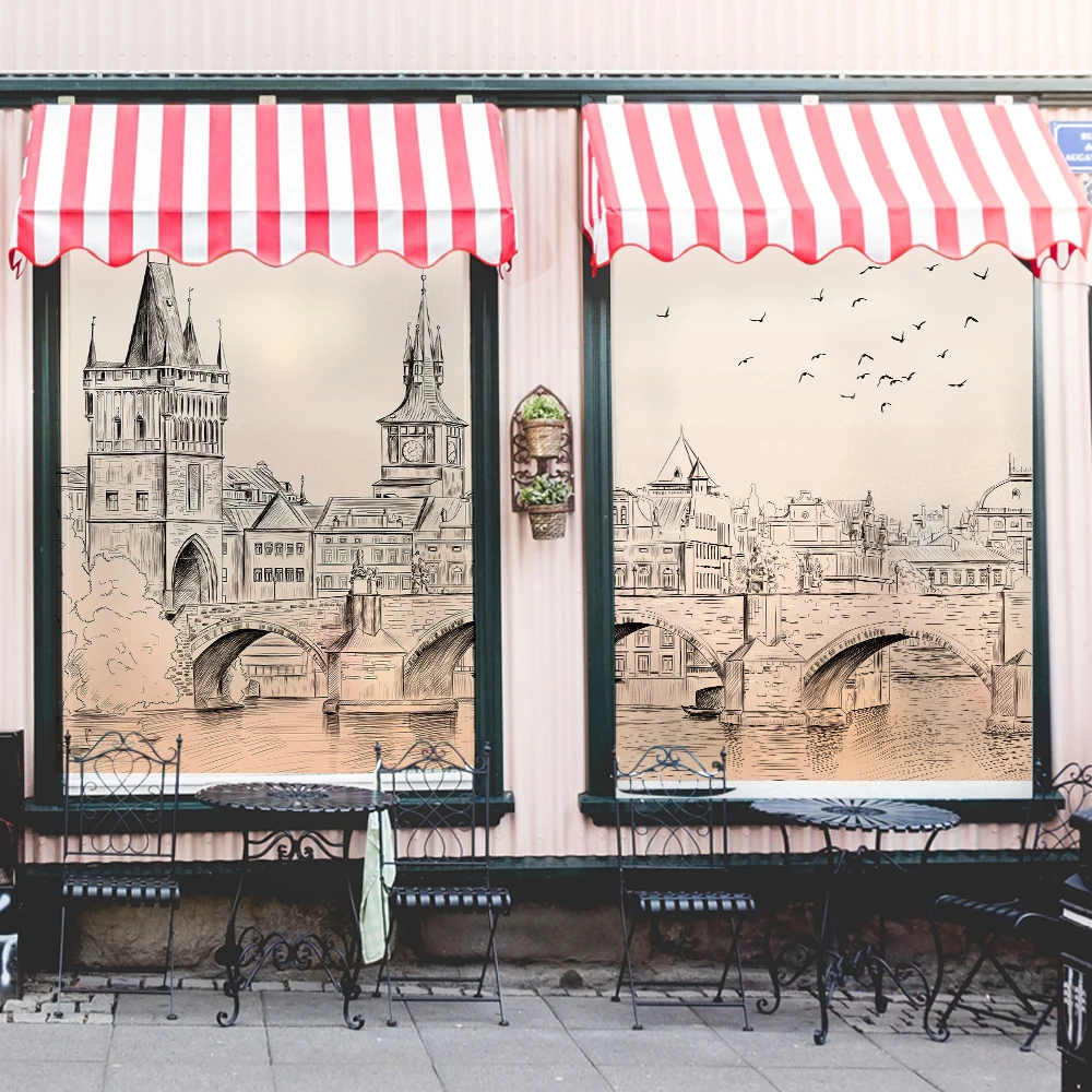 

Static Window Film Frosted Opaque Realistic Window Decal Vinyl No Stickiness Privacy Film For Family Door Window Glass Decor