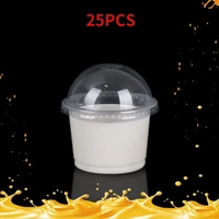 250ml disposable plastic cups with lids salad cup transparent plastic dessert bowl container with lid for bar cafe home party