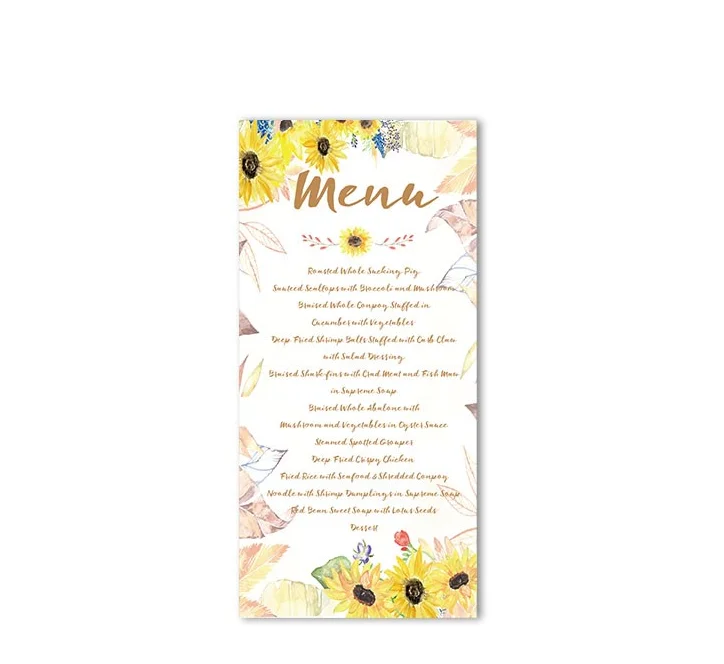 19 30 шт индивидуальное меню для свадьбы бизнес-программа список день рождения открытка спасибо розовый белый желтый красный - Цвет: 19