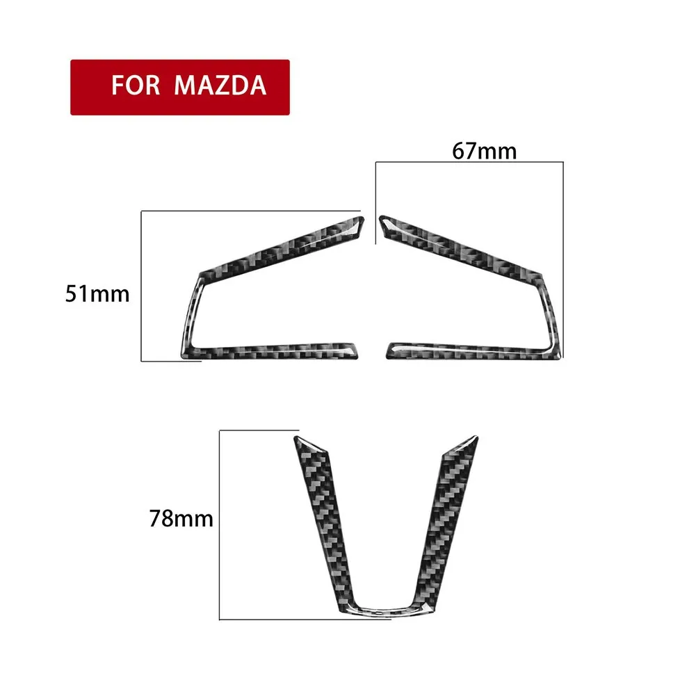 

Black Button Cover Trim Carbon Fiber Easy Installtion Frame MX-5 2016+