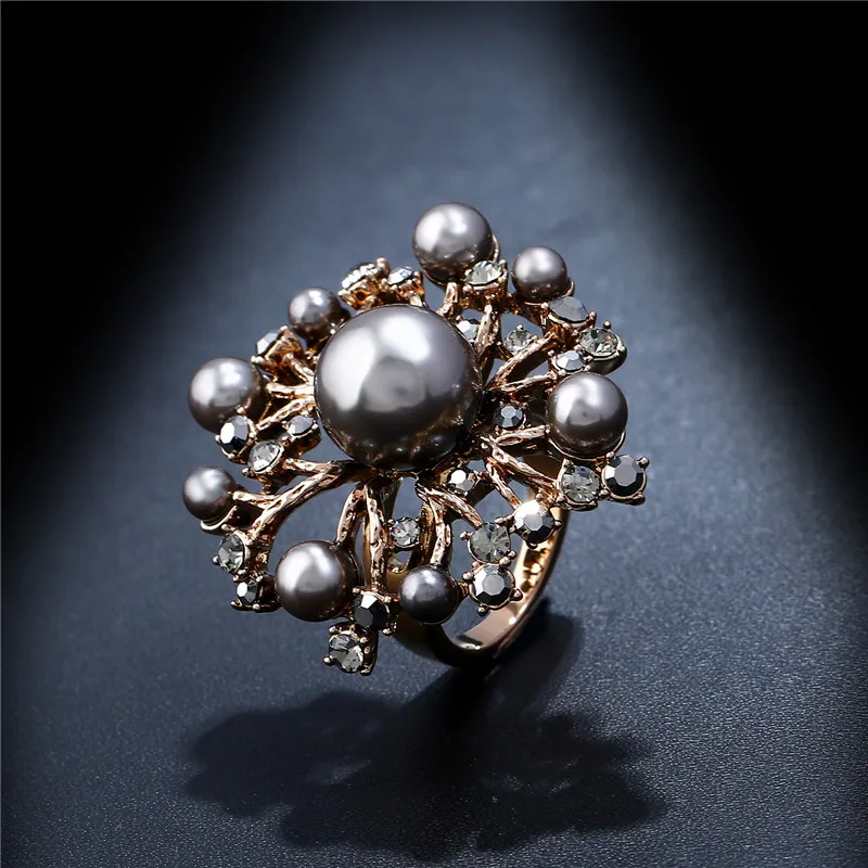 KCALOE с серыми искусственными кристаллами Стразы Изящные титановые Золотые