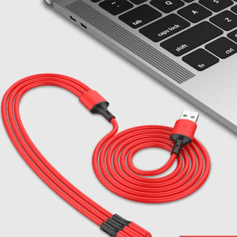 Жидкий силикон 3 в 1 кабель usb c типа зарядное устройство для iPhone Micro шнур быстрой
