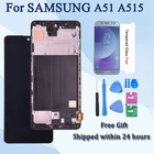 ЖК-дисплей для Samsung Galaxy A51, ЖК-дисплей A515 A515F A515FDS A515FD, сенсорный экран с рамкой и дигитайзером в сборе