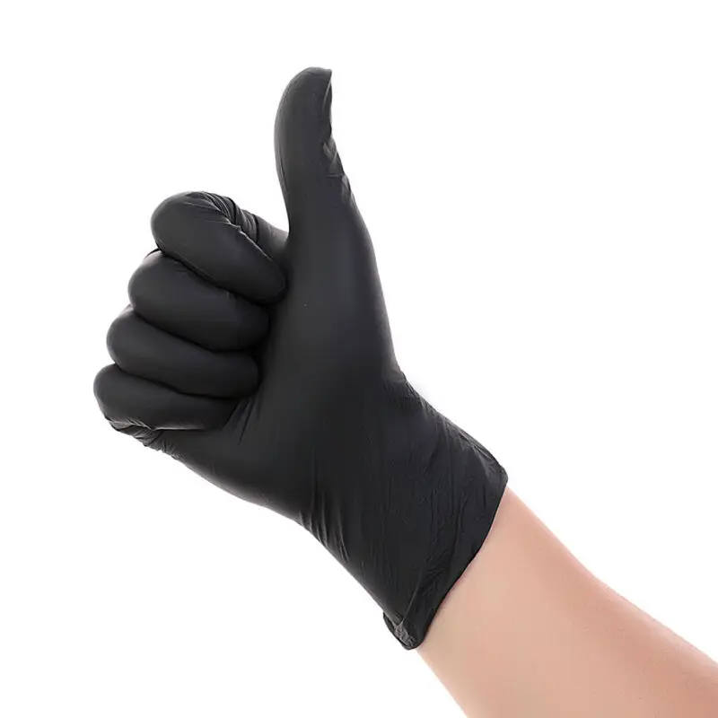 2020 New 100pcs Vinyl Disposable Long Gloves Powder &amp Latex Free Strong Black Food Nitrile gloves male | Аксессуары для одежды