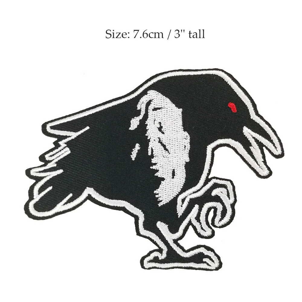 The Omen Wolf Shadow Psycho Logo фильм ужасов Альфреда Хичкока лицо Psycho костюм на Хэллоуин вышитый Железный патч - Цвет: Никелевый