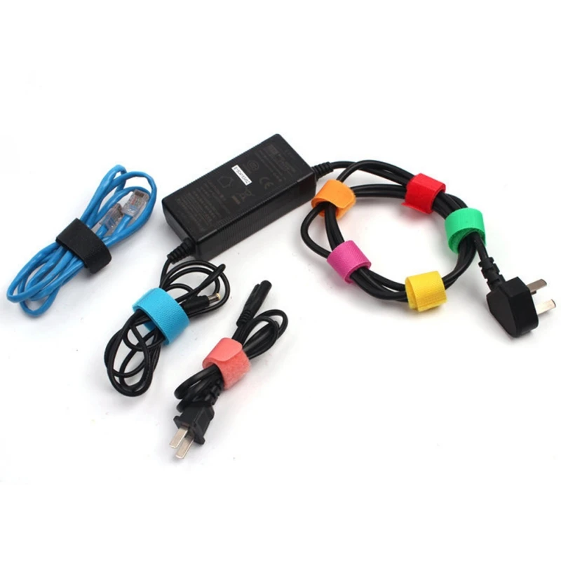 10 шт. кабель для хранения данных с нейлоновой застежкой самоклеящаяся веревка