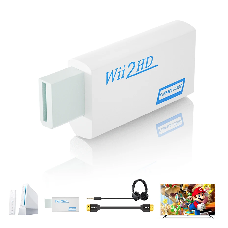 Переходник Wii в HDMI с 3 5 мм аудио 2hdmi кабель адаптер для wii к HDTV монитор | Электроника