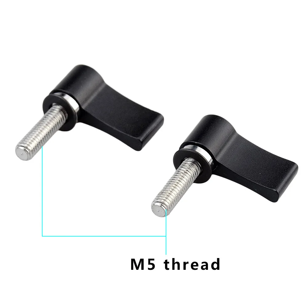 Черное крыло M5 Поворотная универсальная Резьбовая ручка винтовое крепление для