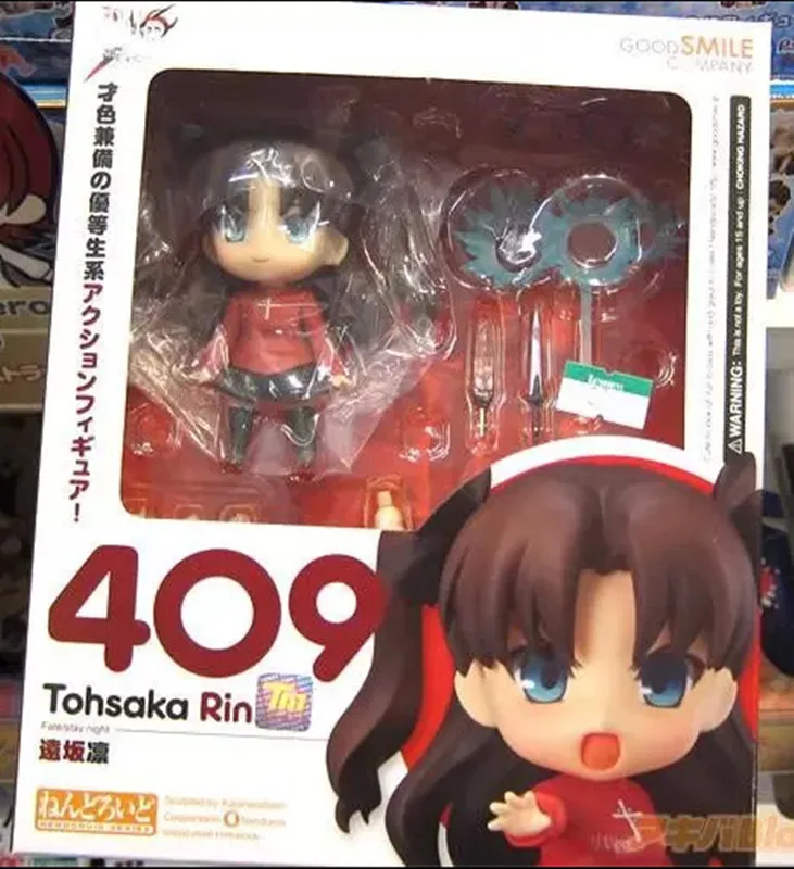

Fate Stay Night Tohsaka Rin Action Figure Cute 409# Tohsaka Rin Doll PVC ACGN figure Toy Brinquedos Anime 10CM