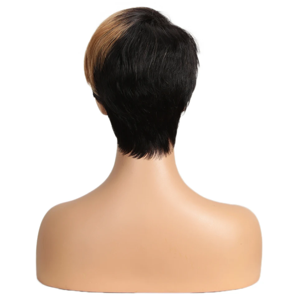 Парик из человеческих волос Joedir коричневый цвет Короткие парики волос|Парики на