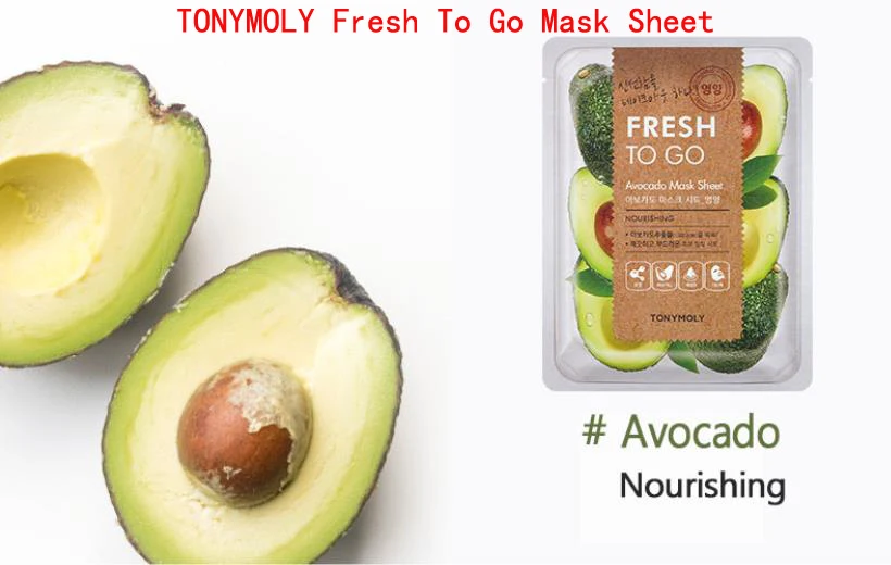 Avocado Mask Маска Fresh To Go, лист, 1 шт., маска для лица, увлажняющая, контроль жирности, против старения, сужает поры, отшелушивающая маска для лица, корейская косметика - Цвет: Avocado Mask