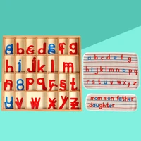 instructions activity small letter with wooden box blue red letter of the alphabet toys for children language toys