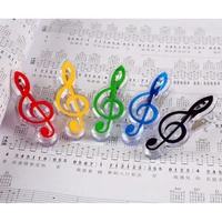 1pc piano score clip clef note pattern plastic music book page holder clamp edc musical instruments tool music score clip