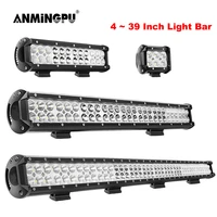 anmingpu 4 39 inch led bar offroad led light bar for truck jeep boat 4x4 atv spot flood led work light bar car headlight 12v 24v
