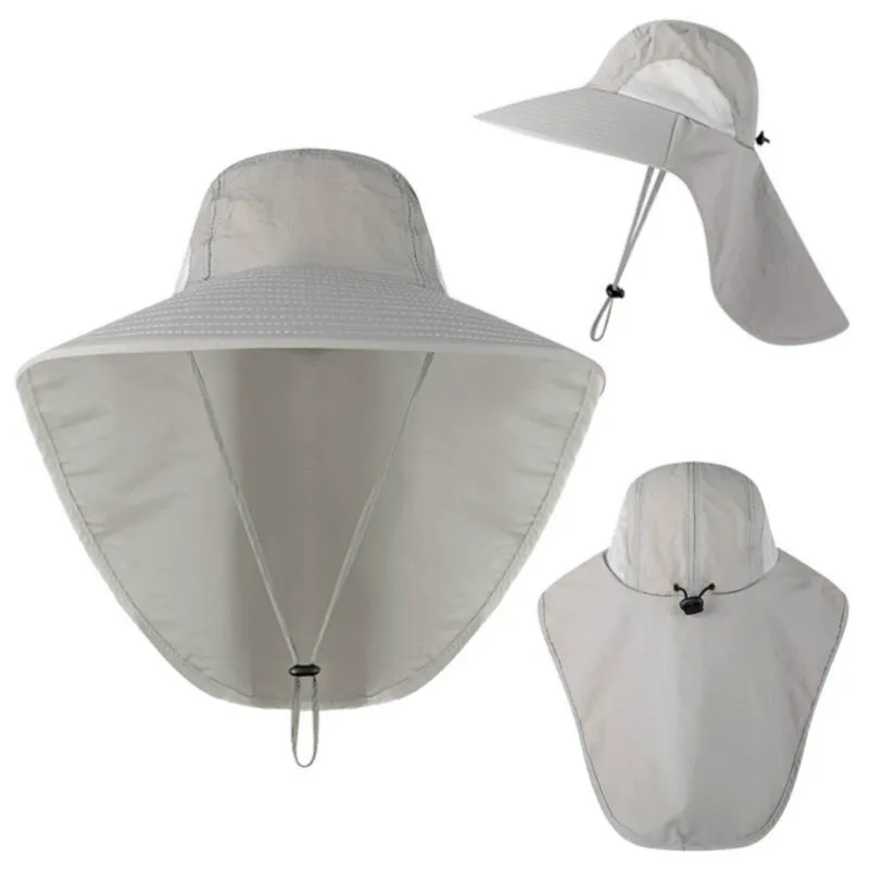 Рыболовная шляпа с широкими полями и крышкой на шею быстросохнущая УФ защитой