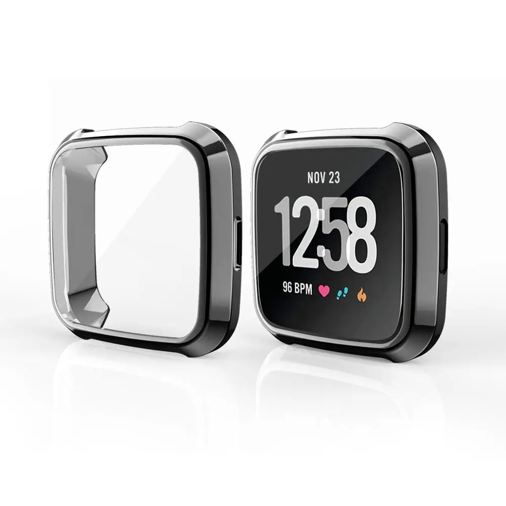 2 в 1 металлический ремешок для fitbit Versa чехол браслета versa защитная лента бампер