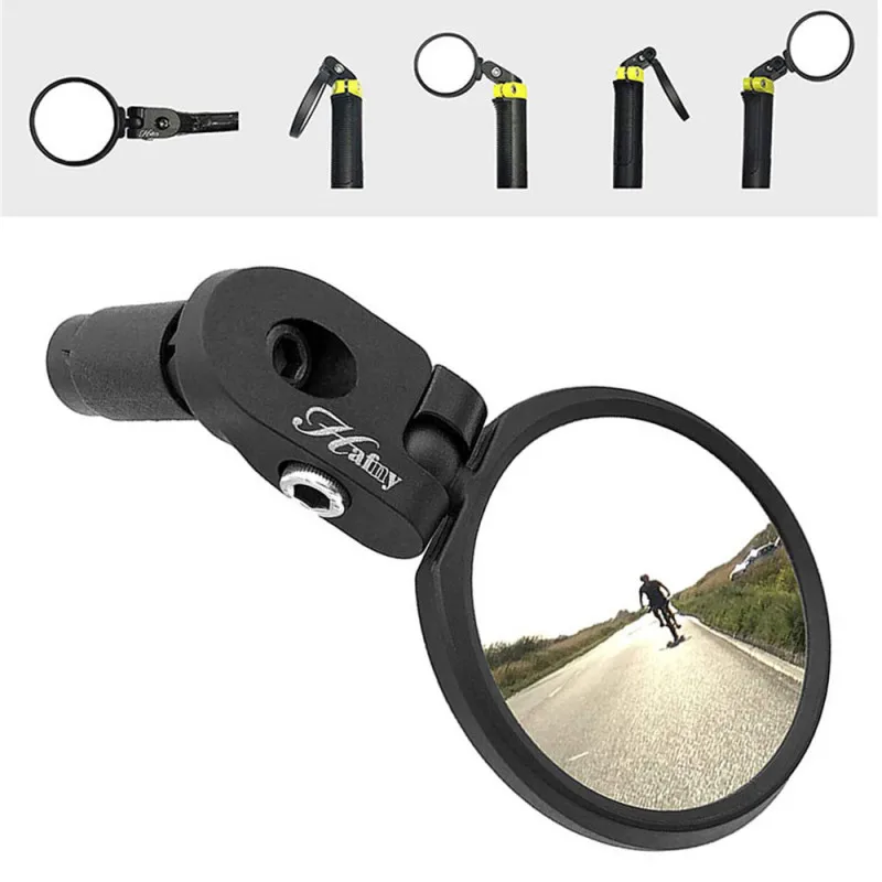 

Handlebar End Bike Mirror Steel Lens Cycling Mirror Back Rear View Mirror Bicycle Accessories for Mountain Road Bike MTB Parts