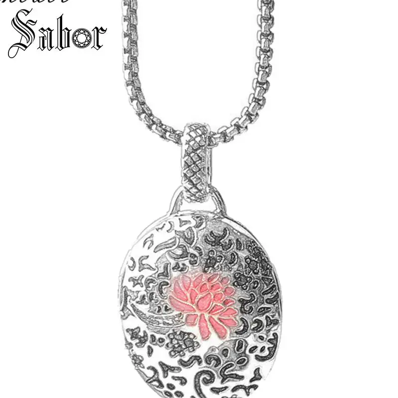 Цепочка с подвеской в виде красной розы подарок для женщин женский серебряный