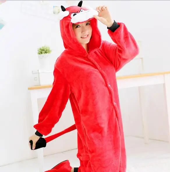 Пижама-кигуруми HKSNG для взрослых фланелевые вечерние чные костюмы комбинезоны