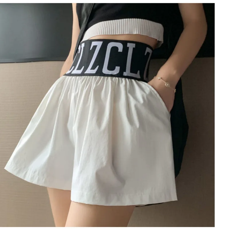 

Wide leg pants women's 2021 new summer thin Korean loose high waist show thin versatile casual sports short pants fashion