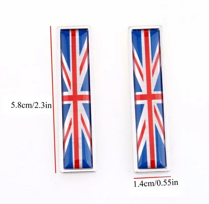 

Pair The Union Jack UK Flag Auto Emblem Badge Motorcycle Decals Fairing Metal Stickers Car Styling Motorcycle Accessories