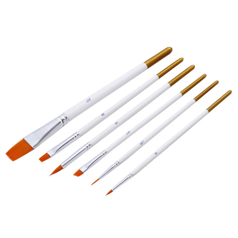 6 Нейлоновых волос многофункциональные кисти для гуаши масляной живописи жирной